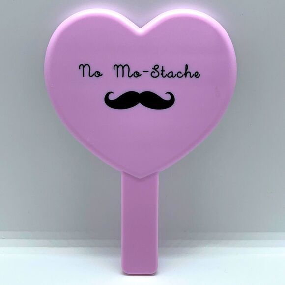 NWT Pink Heart Shaped Hand Held Mirror - Picture 3 of 6